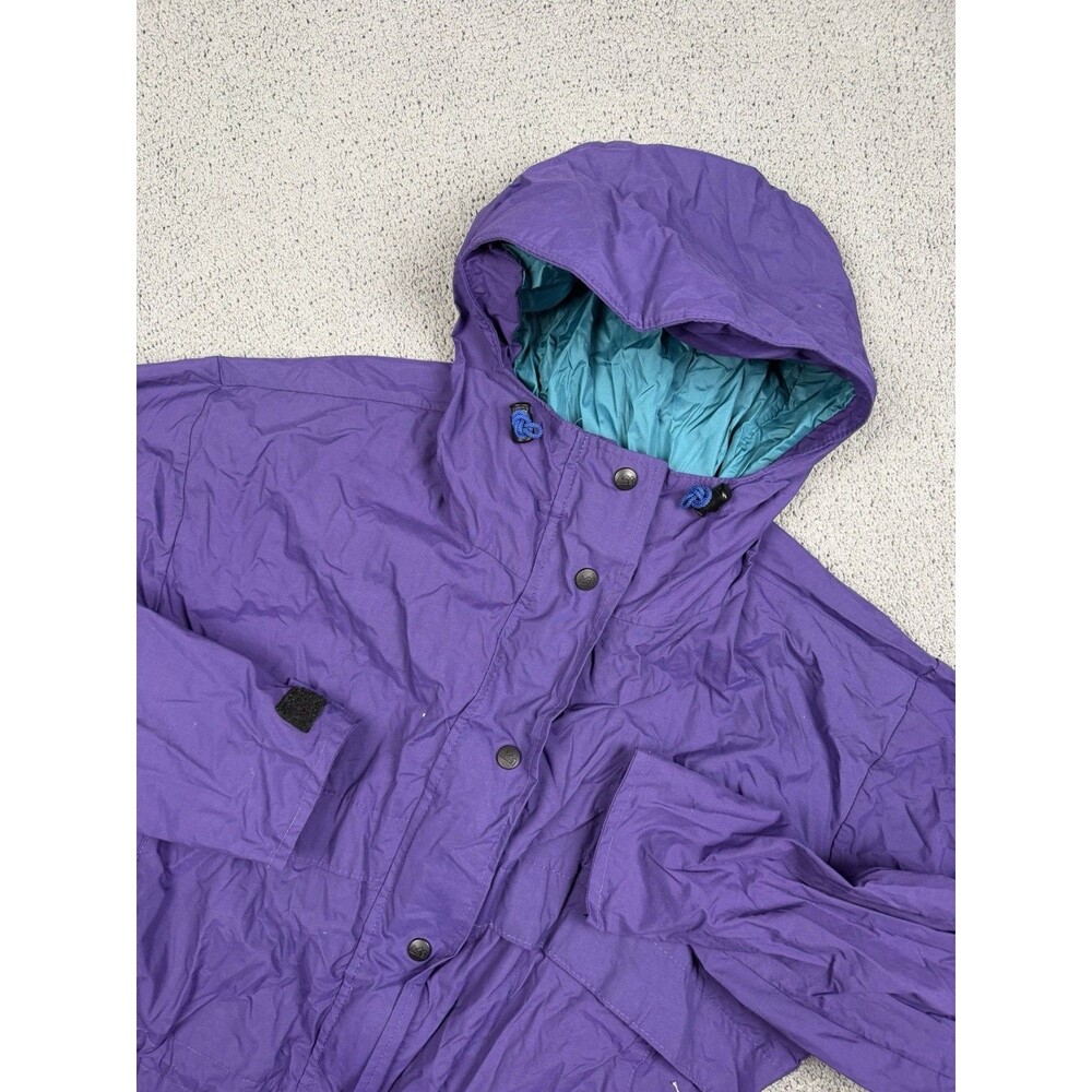 REI Co-op Rain Jacket Womens Purple Windbreaker Hooded Outdoor